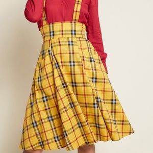 NWT Collectif Modcloth Jumper Suspender Skirt